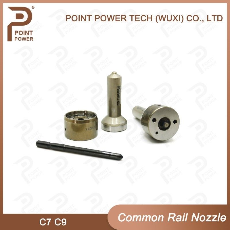 C9 Bocal de injecção de carris comuns de aço de alta velocidade preto ISO9001 Bocal de injecção de diesel