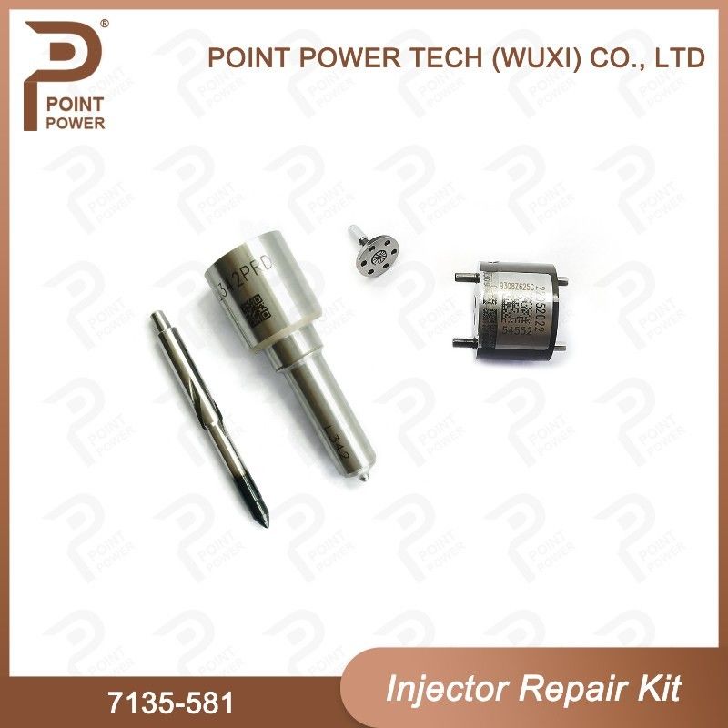 7135-581 Kit de reparação de injetores Delphi para injetor R00101D Inclui bocal H342 e válvula 9308-625C PSA DW10C aplicado