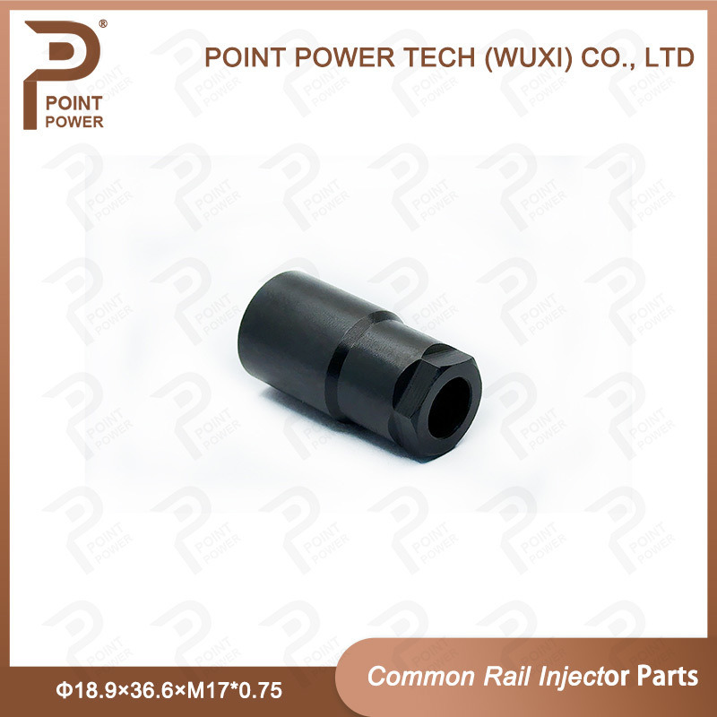 Noz de injetor de aço de alta velocidade, tampa de porca, tamanho Φ18.9×36.6×M17*0.75