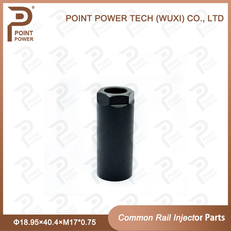 Noz de injecção de aço de alta velocidade, tampa de porca, tamanho Φ18.95×40.4×M17*0.75