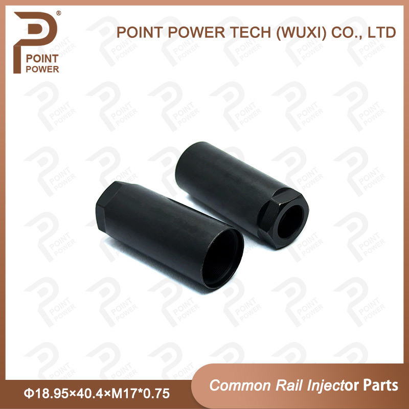 Noz de injecção de aço de alta velocidade, tampa de porca, tamanho Φ18.95×40.4×M17*0.75